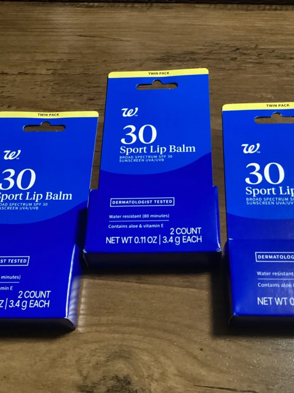 Walgreens Sport Lip Balm SPF 30 Twin Pack Bundle 3 pack